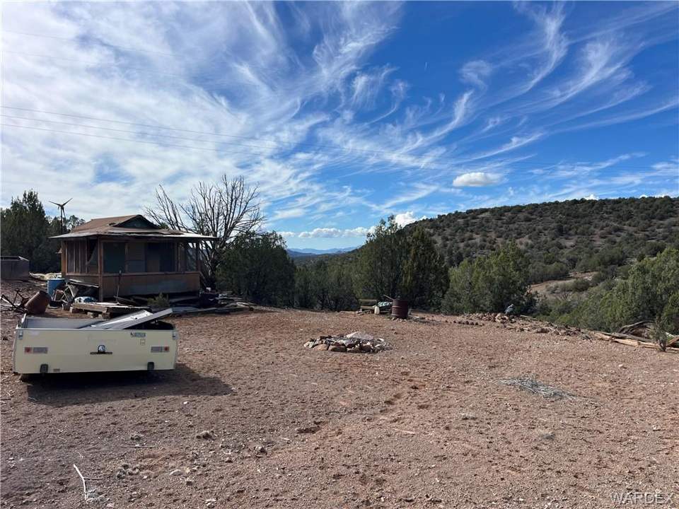 36.3 acres in Kingman in Kingman: southern end of camping pad. Fire Ring is just sou