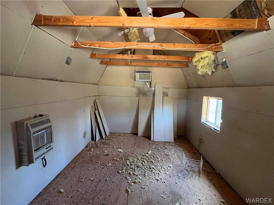 36.3 acres in Kingman in Kingman: Interior of storage shed.