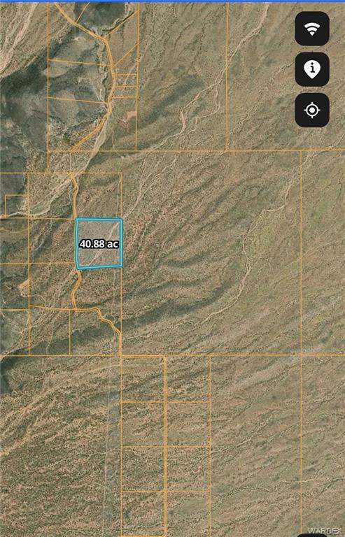 40.83 acres in Hackberry in Hackberry: Aerial map of property. East boundary boarders lar