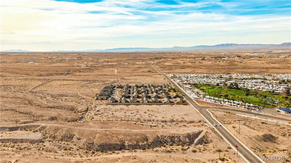 4.73 acres in Bullhead City in Bullhead City: Aerial View Looking from Above the North Parcel Li