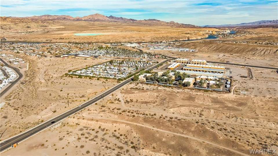 4.73 acres in Bullhead City in Bullhead City: Aerial View Looking from Above the SE Parcel Corne