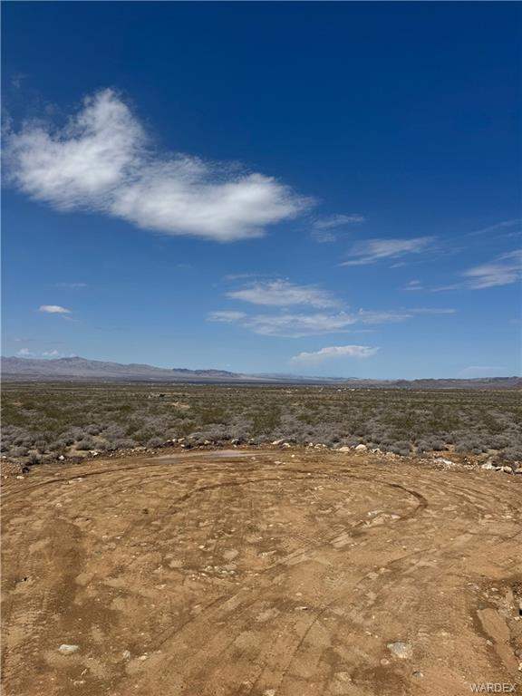 Approximately 5-acre homesite in Dolan Springs: View from the cleared pad on the lot.