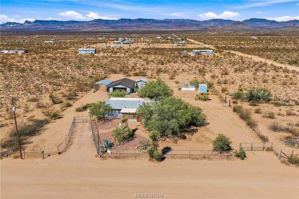 2 bed, 2 bath home on 2 acres in Golden Valley: Aerial View of Front of 5485 N Laguna Golden Valle
