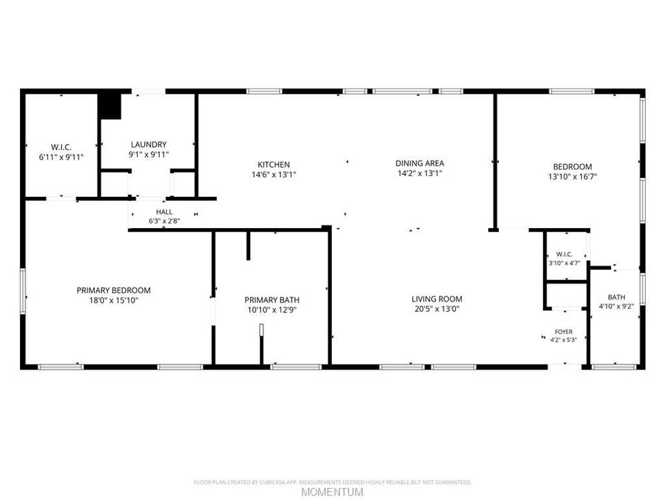2 bed, 2 bath home in Kingman in Kingman: Floor plan.